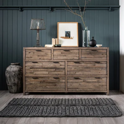 Arighi Bianchi Camia Grey 7 Drawer Wide Chest