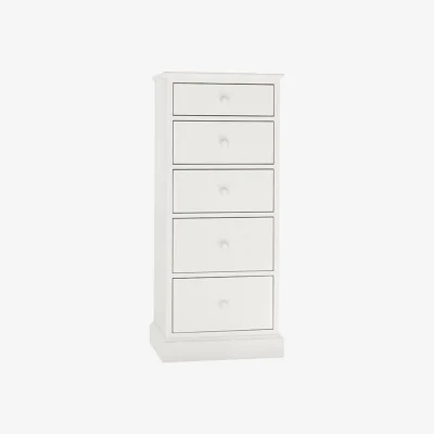 Arighi Bianchi Ashburnham White 5 Drawer Tall Chest