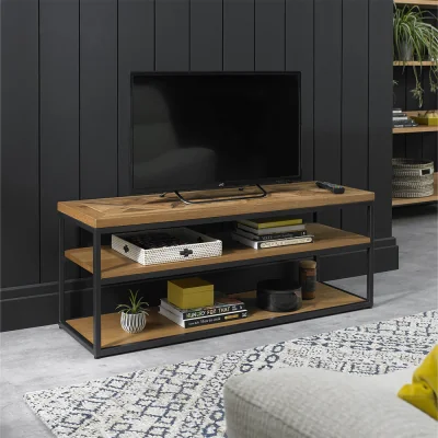 Arighi Bianchi Hindon Rustic Oak Open Entertainment Unit
