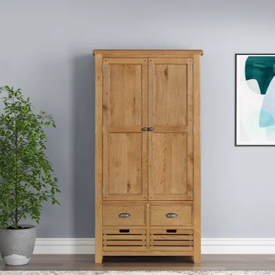 Arighi Bianchi Medway Oak Double Larder Cupboard