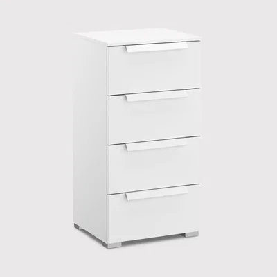 Barker and Stonehouse Frans 4 Drawer Chest, White | Barker & Stonehouse