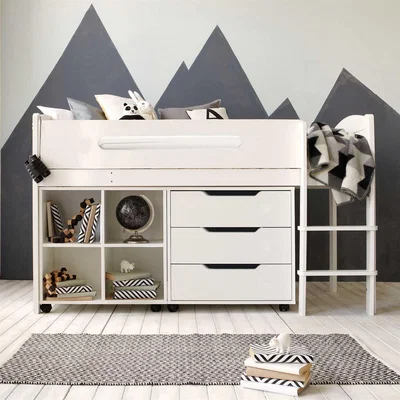 Barker and Stonehouse Kenzie Mid Single Sleeper, White | Barker & Stonehouse