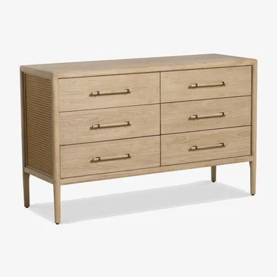 Barker and Stonehouse Lucerne 6 Drawer Chest 130x145x80cm, Neutral Wood | Barker & Stonehouse