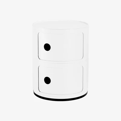 Barker and Stonehouse Kartell Componibili Recycled 2 Element, White | Barker & Stonehouse