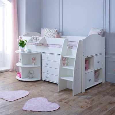 Barker and Stonehouse Eli Single Midsleeper, White | Barker & Stonehouse