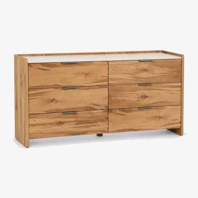 Barker and Stonehouse Sable 6 Drawer Chest 170X50X85Cm, Brown Oak | Barker & Stonehouse