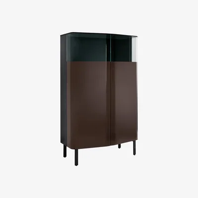Barker and Stonehouse Fiam Lady Plie Cupboard 101x47x162cm Sideboard, Brown | Barker & Stonehouse