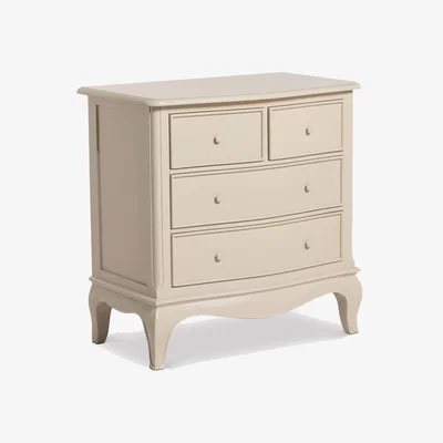 Barker and Stonehouse Calista 4 Drawer Chest, White Wood | Barker & Stonehouse