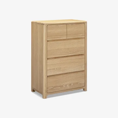 Barker and Stonehouse Hadrian 2 Over 3 Drawer Chest, Neutral Oak | Barker & Stonehouse