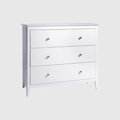 Barker and Stonehouse Springwell 3 Drawer Chest, White | Barker & Stonehouse