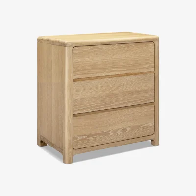 Barker and Stonehouse Hadrian 3 Drawer Chest, Neutral Oak | Barker & Stonehouse