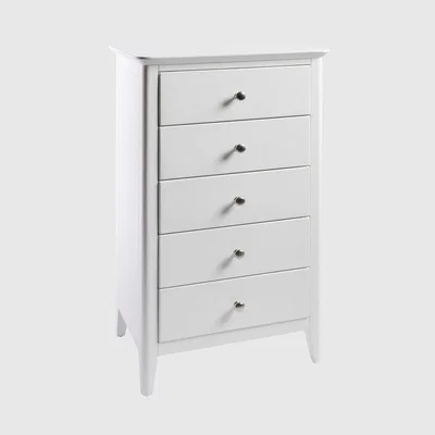 Barker and Stonehouse Springwell Tallboy Chest, White | Barker & Stonehouse