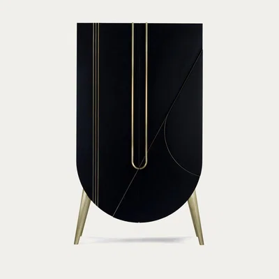 Bombinate.com Black Saqris Wooden Cabinet