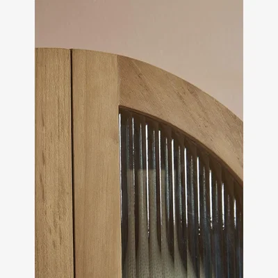 Cox and Cox Arched Teak Storage Cabinet
