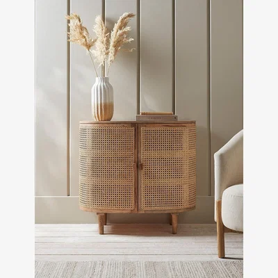 Cox and Cox Wicker Curved Storage Cabinet