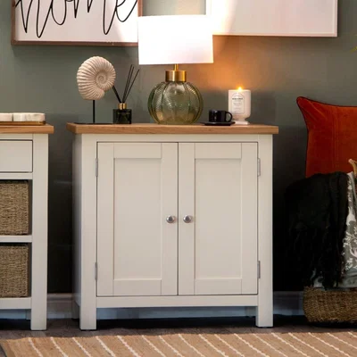 Chiltern Oak Furniture Salisbury Ivory Painted Oak Small Cupboard