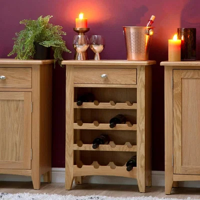 Chiltern Oak Furniture Gloucester Oak Wine Cabinet