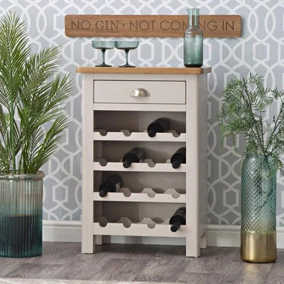 Chiltern Oak Furniture Rutland Painted Oak Wine Cabinet