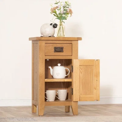 Chiltern Oak Furniture Rustic Oak 1 Door Small Cupboard