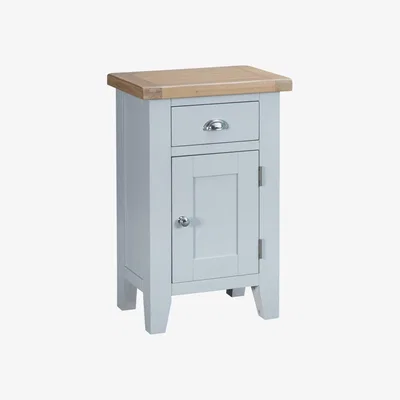 Chiltern Oak Furniture Suffolk Grey Painted Oak 1 Door Small Cupboard