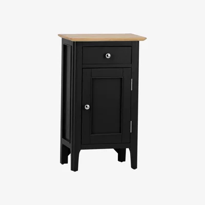 Chiltern Oak Furniture Bergen Black Painted Oak Small Cupboard
