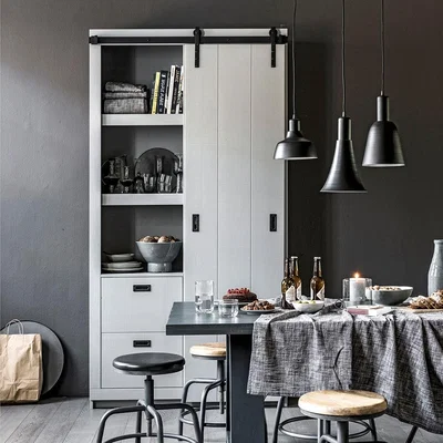 Cuckooland Barn Cabinet with Sliding Door in White by Woood