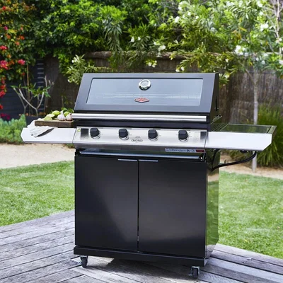 Cuckooland BeefEater 1200E 4 Burner Cabinet Trolley BBQ - Silver