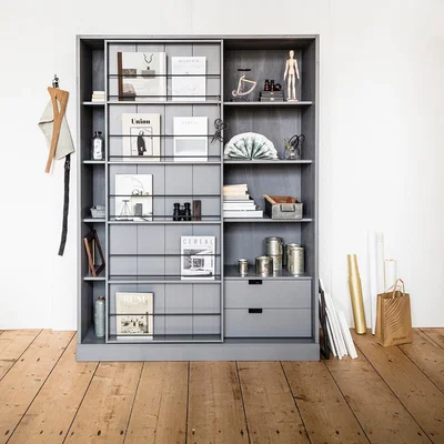 Cuckooland Swing Pine Cabinet with Sliding Door in Grey by Woood