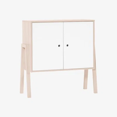 Cuckooland Vox Spot 2 Door Dresser in Acacia & White