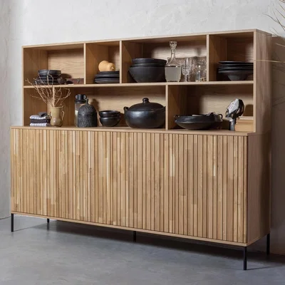 Cuckooland Woood Gravure Large Cabinet - Oak