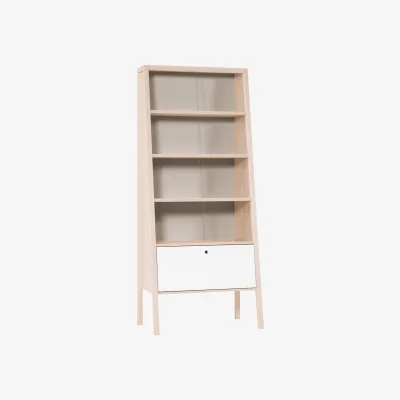 Cuckooland Vox Spot Glass Cabinet in Acacia & White