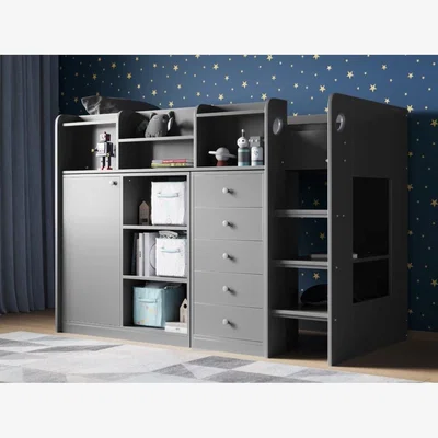 Cuckooland Flair Wizard Junior Mid High Sleeper Storage Station Grey -