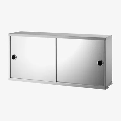 The Conran Shop Cabinet With Mirror Doors in Grey By String Furniture
