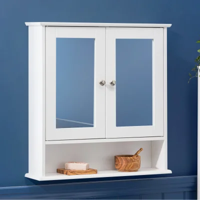 Christow Clovelly White Double Mirrored Cabinet