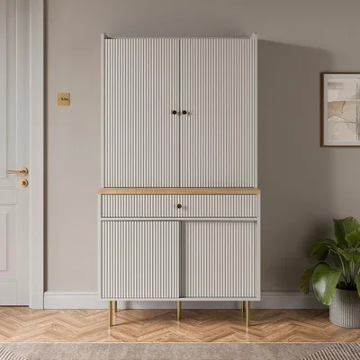 Dunelm Georgi Tall Cabinet with Hideaway Desk