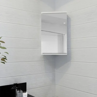 Dunelm Return - Simplicity Single Door Corner Cabinet, White
