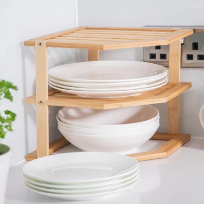 Dunelm Tiered Corner Cupboard Organiser Shelf