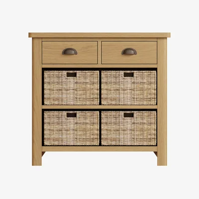 Furniture Village Carson Oak Basket Unit