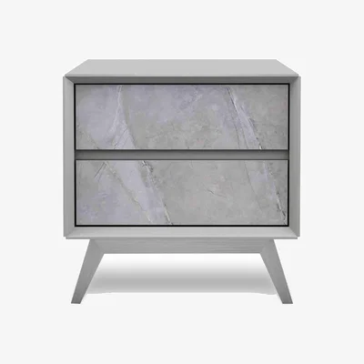 Furniture Village Grigio 2 Drawer Bedside Cabinet