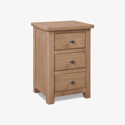 Furniture Village Grace Oak 3 Drawer Bedside Cabinet