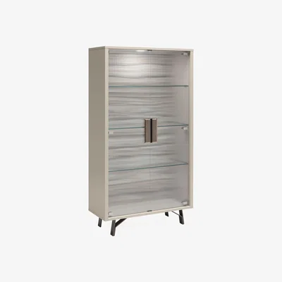 Furniture Village ALF - Franco 2 Door Curio Cabinet with Glass Doors