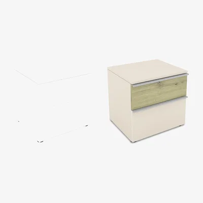 Furniture Village Nolte Mobel - Cora Pair of 2 Drawer Bedside Cabinets