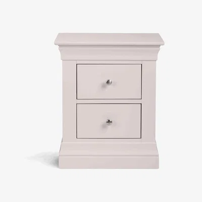 Furniture Village Sophia 2 Drawer Bedside Cabinet - Light Grey