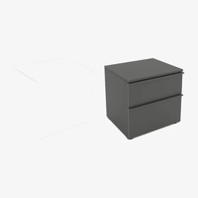 Furniture Village Nolte Mobel - Cora Pair of 2 Drawer Bedside Cabinets