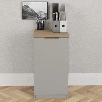 Furniture123 Denver 1 Door Cupboard - Light Grey