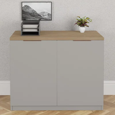 Furniture123 Denver 2 Door Cupboard - Light Grey