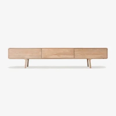 Heal's Gazzda Fawn Lowboard 3 Drawers White Oiled Oak