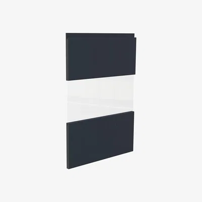 Homebase Handleless Glass Kitchen Cabinet Door (W)497mm - Matt Blue