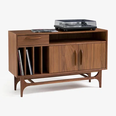 La Redoute Larsen Walnut Vinyl Storage Cabinet