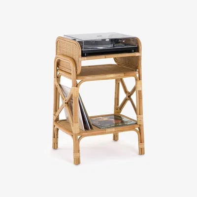 La Redoute Malu Small Rattan Cane Vinyl Cabinet